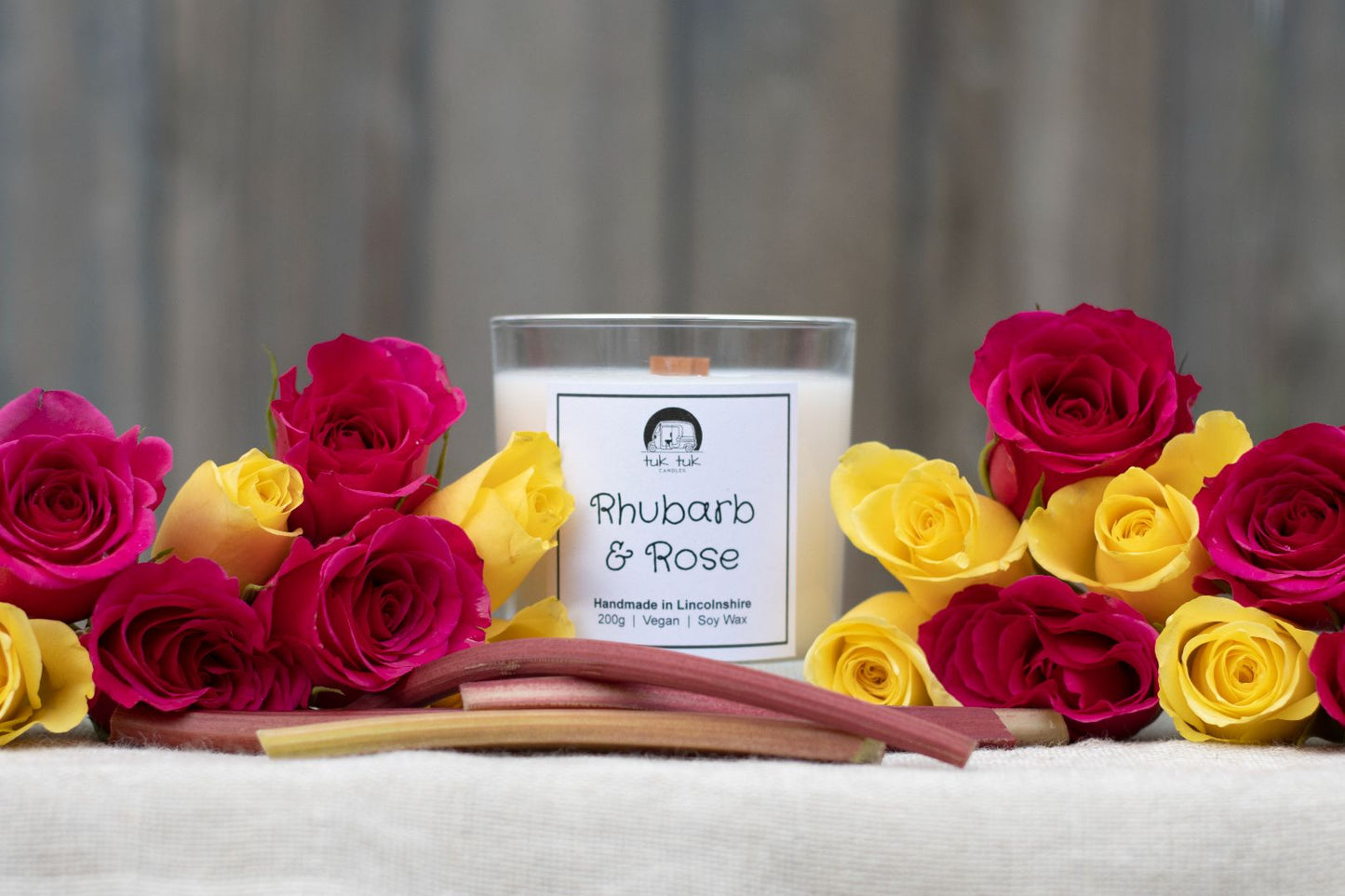 Rhubard & Rose Candle