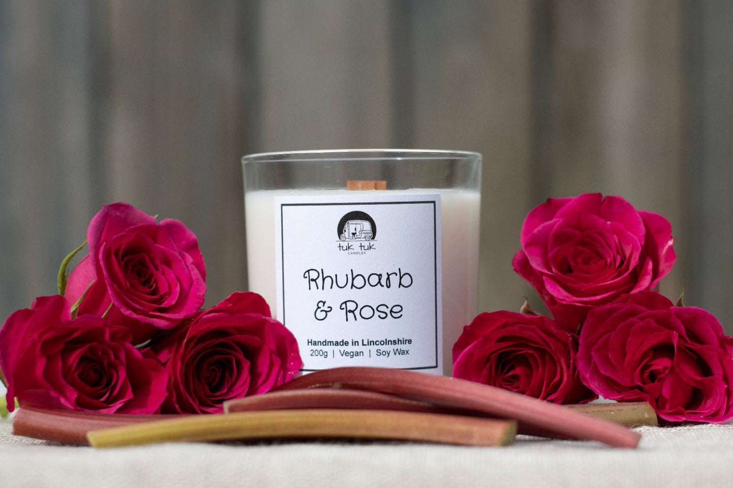 Rhubard & Rose Candle