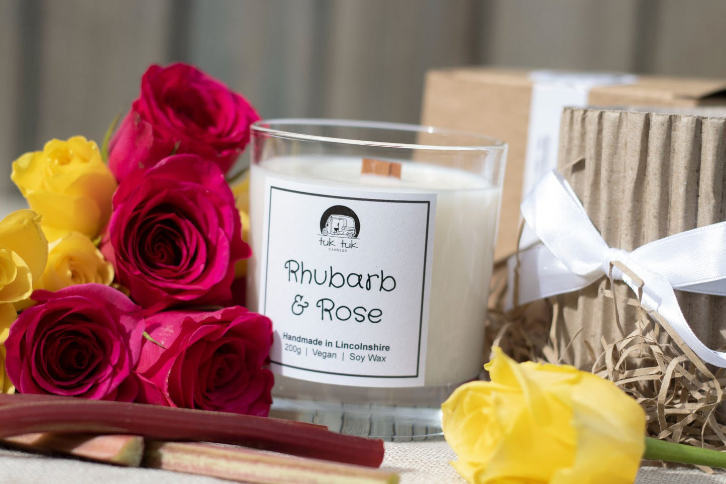 Rhubard & Rose Candle